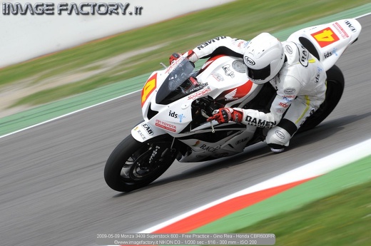2009-05-09 Monza 3409 Superstock 600 - Free Practice - Gino Rea - Honda CBR600RR